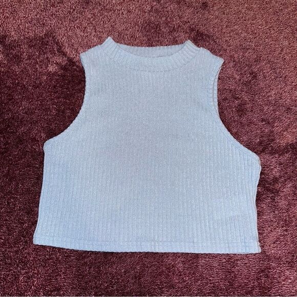 SHEIN Blue Cropped Sleeveless Top - Picture 1 of 4